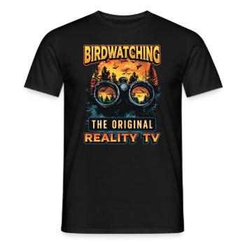 Birdwatching Original Reality TV Vögelbeobachter - Männer T-Shirt - Schwarz - Vorne - AI Model Male 178 light (178cm)