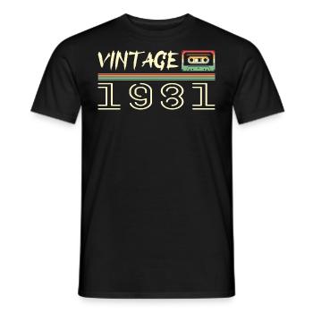 1981 Original 1981 Rétro Cadeau Anniversaire 1981 - T-shirt homme - noir - Devant - AI Model Male 178 light (178cm)