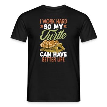 Tortue Tortue Mer Cadeau - T-shirt homme - noir - Devant - AI Model Male 178 light (178cm)