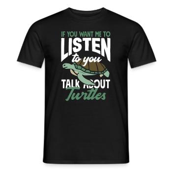 Tortue Tortue Mer Cadeau - T-shirt homme - noir - Devant - AI Model Male 178 light (178cm)
