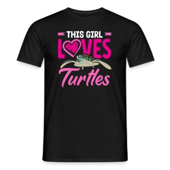 Tortue Tortue Mer Cadeau - T-shirt homme - noir - Devant - AI Model Male 178 light (178cm)