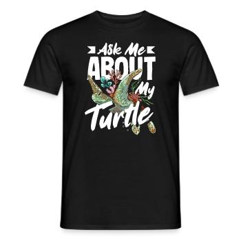 Tortue Tortue Mer Cadeau - T-shirt homme - noir - Devant - AI Model Male 178 light (178cm)
