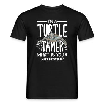 Tortue Tortue Mer Cadeau - T-shirt homme - noir - Devant - AI Model Male 178 light (178cm)