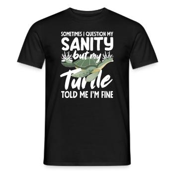 Tortue Tortue Mer Cadeau - T-shirt homme - noir - Devant - AI Model Male 178 light (178cm)