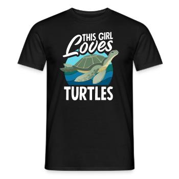 Tortue Tortue Mer Cadeau - T-shirt homme - noir - Devant - AI Model Male 178 light (178cm)