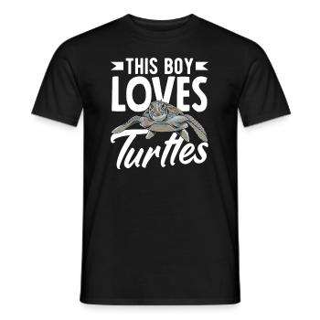 Tortue Tortue Mer Cadeau - T-shirt homme - noir - Devant - AI Model Male 178 light (178cm)