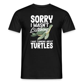 Tortue Tortue Mer Cadeau - T-shirt homme - noir - Devant - AI Model Male 178 light (178cm)
