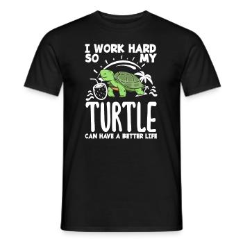 Tortue Tortue Mer Cadeau - T-shirt homme - noir - Devant - AI Model Male 178 light (178cm)