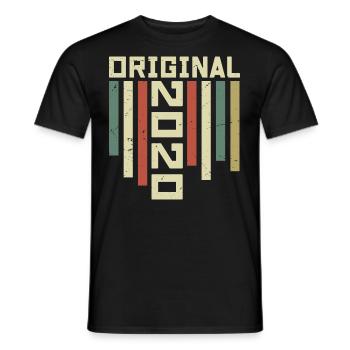 2020 Retro Gift 2020 4 Year Old Birthday Gift - Men's T-Shirt - black - Front - AI Model Male 178 light (178cm)