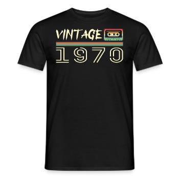 1970er Jahre Original 1970er Retro 1970er Jahre Geburtstagsgeschenk - Männer T-Shirt - Schwarz - Vorne - AI Model Male 178 light (178cm)