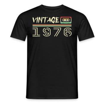 1976 Original 1976 Rétro Cadeau Anniversaire 1976 - T-shirt homme - noir - Devant - AI Model Male 178 light (178cm)