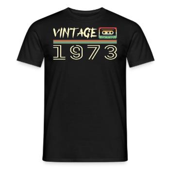 1973 Original 1973 Retro Geschenk Geburtstag 1973 - Männer T-Shirt - Schwarz - Vorne - AI Model Male 178 light (178cm)