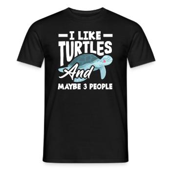 Tortue Tortue Mer Cadeau - T-shirt homme - noir - Devant - AI Model Male 178 light (178cm)