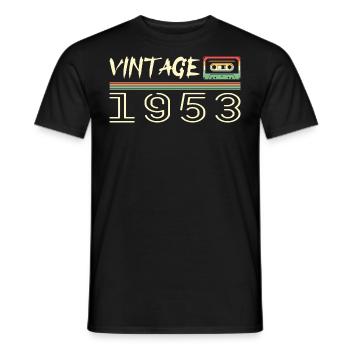 1953 Original 1953 Retro Gift Birthday 1953 - Men's T-Shirt - black - Front - AI Model Male 178 light (178cm)