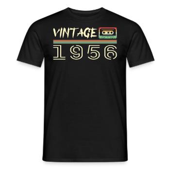 1956 Original 1956 Retro Birthday Gift 1956 - Men's T-Shirt - black - Front - AI Model Male 178 light (178cm)