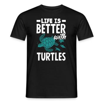 Tortue Tortue Mer Cadeau - T-shirt homme - noir - Devant - AI Model Male 178 light (178cm)