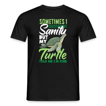 Schildkröte Meeresschildkröte Geschenk - Männer T-Shirt - Schwarz - Vorne - AI Model Male 178 light (178cm)