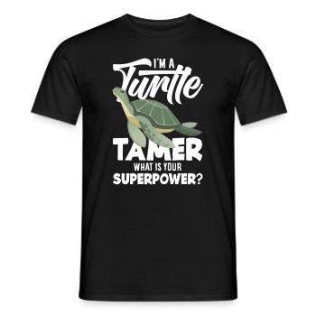 Tortue Tortue Mer Cadeau - T-shirt homme - noir - Devant - AI Model Male 178 light (178cm)