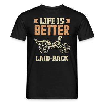 Funny Bike Sport Cycling Recumbent Bike - Männer T-Shirt - Schwarz - Vorne - AI Model Male 178 light (178cm)