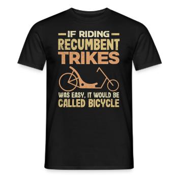 Funny Bike Sport Cycling Recumbent Bike - Männer T-Shirt - Schwarz - Vorne - AI Model Male 178 light (178cm)