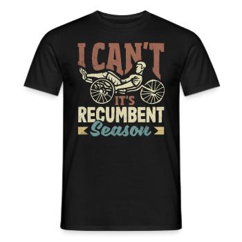 Funny Bike Sport Cycling Recumbent Bike - Männer T-Shirt - Schwarz - Vorne - AI Model Male 178 light (178cm)