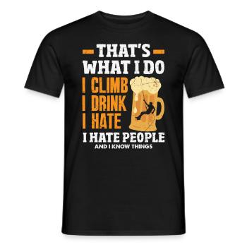 Tower Climber Technician Tower Worker - Men's T-Shirt - black - Front - AI Model Male 178 light (178cm)