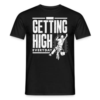 Tower Climber Technician Tower Worker - Men's T-Shirt - black - Front - AI Model Male 178 light (178cm)