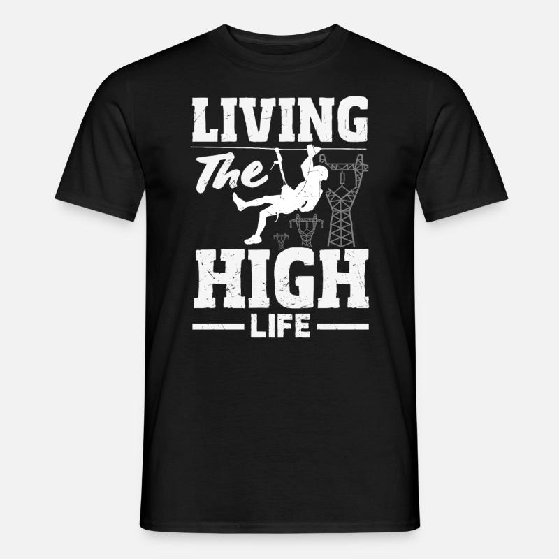 Turmkletterer-techniker Turmarbeiter - Männer T-Shirt - Schwarz