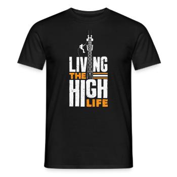 Tower Climber Technician Tower Worker - Men's T-Shirt - black - Front - AI Model Male 178 light (178cm)