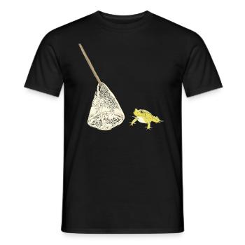 Frogs Catch Frog Hunter Frog Catcher - Men's T-Shirt - black - Front - AI Model Male 178 light (178cm)