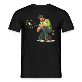 Frogs Catch Frog Hunter Frog Catcher - Men's T-Shirt - black - Front - AI Model Male 178 light (178cm)