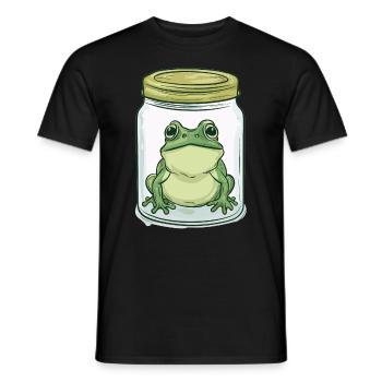 Frogs Catch Frog Hunter Frog Catcher - Men's T-Shirt - black - Front - AI Model Male 178 light (178cm)