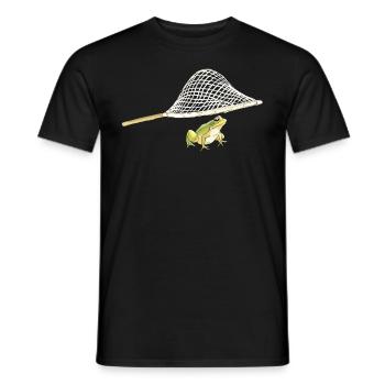 Frogs Catch Frog Hunter Frog Catcher - Men's T-Shirt - black - Front - AI Model Male 178 light (178cm)