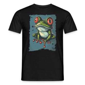 Frogs Catch Frog Hunter Frog Catcher - Men's T-Shirt - black - Front - AI Model Male 178 light (178cm)