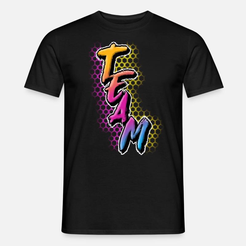 Team - Männer T-Shirt - Schwarz