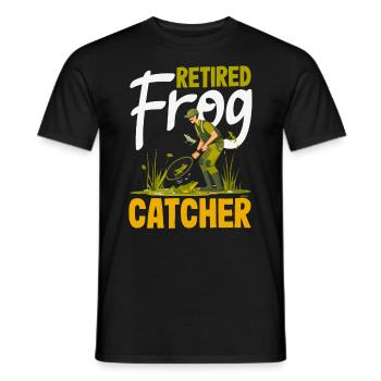 Grenouille amphibie chasseur passionné grenouille - T-shirt homme - noir - Devant - AI Model Male 178 light (178cm)