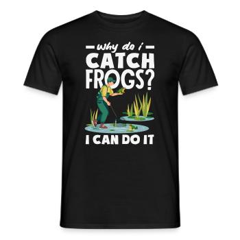 Grenouille amphibie chasseur passionné grenouille - T-shirt homme - noir - Devant - AI Model Male 178 light (178cm)