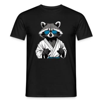 raton laveur arts martiaux karaté judo mma idée cadeau - T-shirt homme - noir - Devant - AI Model Male 178 light (178cm)