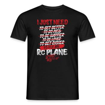 J’ai juste besoin de piloter une maquette d’avion en bâche rc - T-shirt homme - noir - Devant - AI Model Male 178 light (178cm)