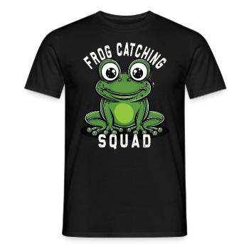 Frogs Catch Frog Hunter Frog Catcher - Men's T-Shirt - black - Front - AI Model Male 178 light (178cm)