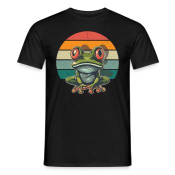 Frogs Catch Frog Hunter Frog Catcher - Men's T-Shirt - black - Front - AI Model Male 178 light (178cm)