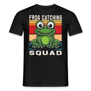 Frogs Catch Frog Hunter Frog Catcher - Men's T-Shirt - black - Front - AI Model Male 178 light (178cm)