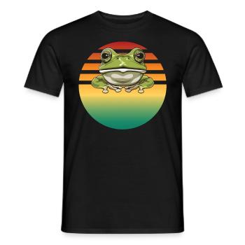 Frogs Catch Frog Hunter Frog Catcher - Men's T-Shirt - black - Front - AI Model Male 178 light (178cm)
