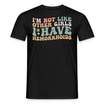 I'm Not Like Other Girls I Have Hemorrhoids - T-shirt homme - noir - Devant - AI Model Male 178 light (178cm)