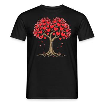 Yggdrasil Wikinger Baum des Lebens Liebe - Männer T-Shirt - Schwarz - Vorne - AI Model Male 178 light (178cm)
