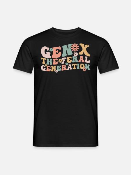 Gen X The Feral Generation Morsom generasjon - T-skjorte herre - svart