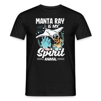 Ocean Animal Diving Stingray Mantarochen - Männer T-Shirt - Schwarz - Vorne - AI Model Male 178 light (178cm)