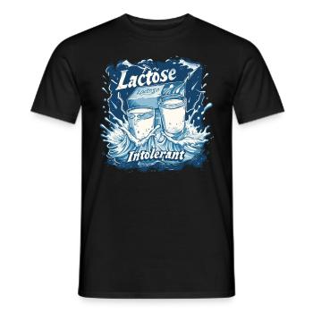 Lactose tolerant or lactose intolerant - Men's T-Shirt - black - Front - AI Model Male 178 light (178cm)