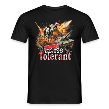 Lactose tolerant or lactose intolerant - Men's T-Shirt - black - Front - AI Model Male 178 light (178cm)