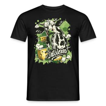 Lactose tolerant or lactose intolerant - Men's T-Shirt - black - Front - AI Model Male 178 light (178cm)